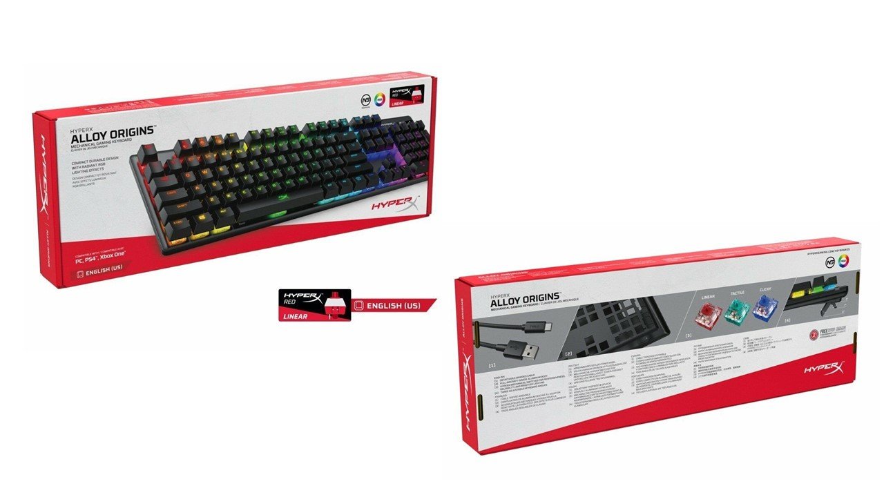 HyperX Alloy Origins - Mechanical Gaming Keyboard - HX Red (US Layout)